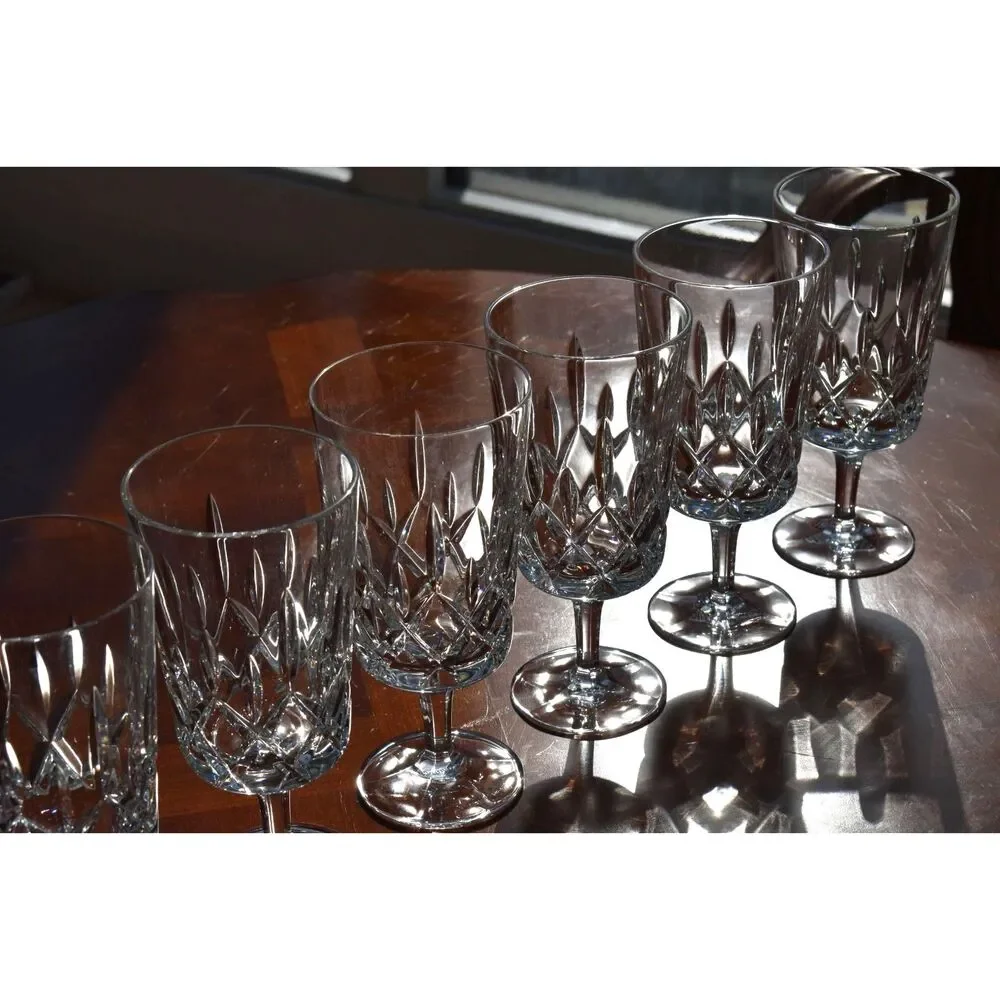 Set of 6 Vintage Gorham Crystal King Edward Iced Tea Glasses - With Original Box